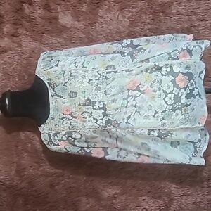 Motherhood Sheer Floral Top Over Tank